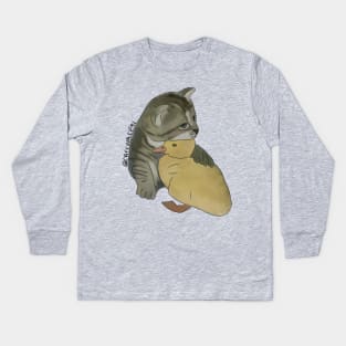 hug cat and duck  / Kids Long Sleeve T-Shirt